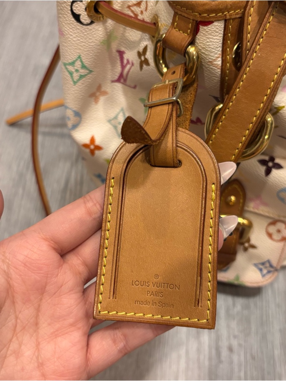 Louis Vuitton x Takashi Murakami White Multicolore Canvas Petit Noé - Picture 6 of 16